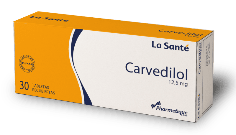 CARVEDILOL TABLETAS 12.5 MG X 30