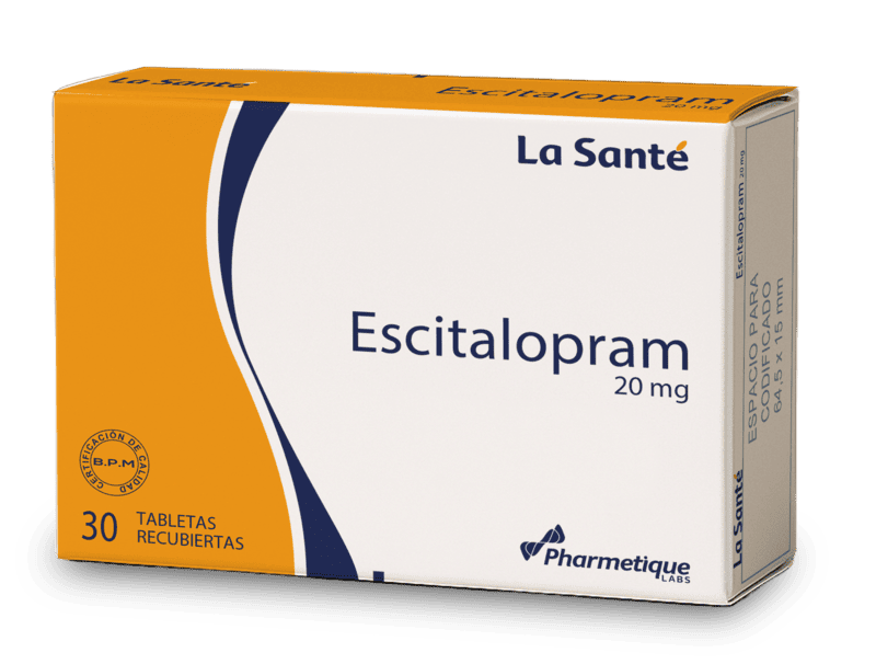 ESCITALOPRAM 20 MG CAJA X 30 TABLETAS